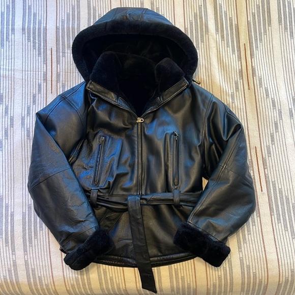 Wilda Jackets & Blazers - Wilda Genuine Leather Black Small(women’s) Bomber Jacket